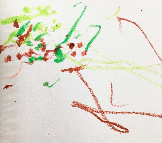 １歳児のお絵描き